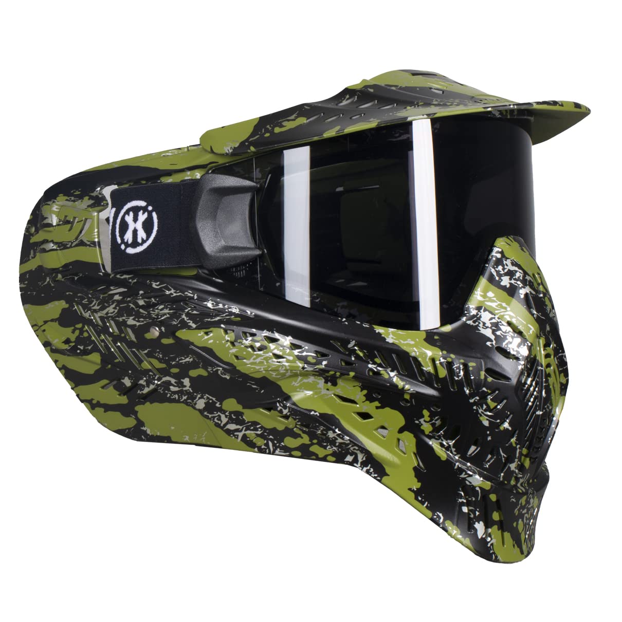 HK Army HSTL Goggle Paintball Airsoft Mask with Anti Fog Thermal Lens (Fracture Black/Olive/Smoke Lens)