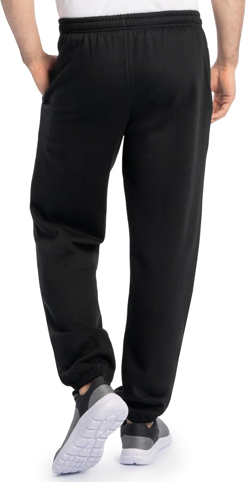 Eversoft Fleece Sweatpants for Men - Elastic Bottom, Pockets, Moisture-Wicking | Relaxed Fit, Breathable