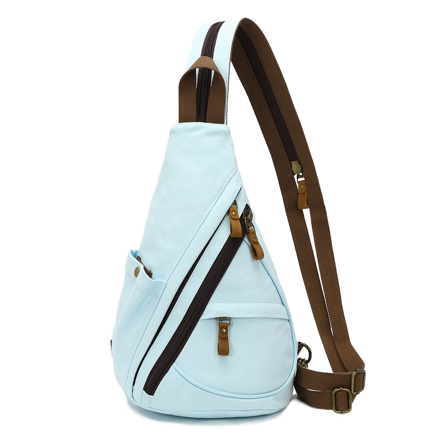 KL928 Canvas Sling Bag - Small Crossbody Backpack Shoulder Casual Daypack Rucksack for Men Women