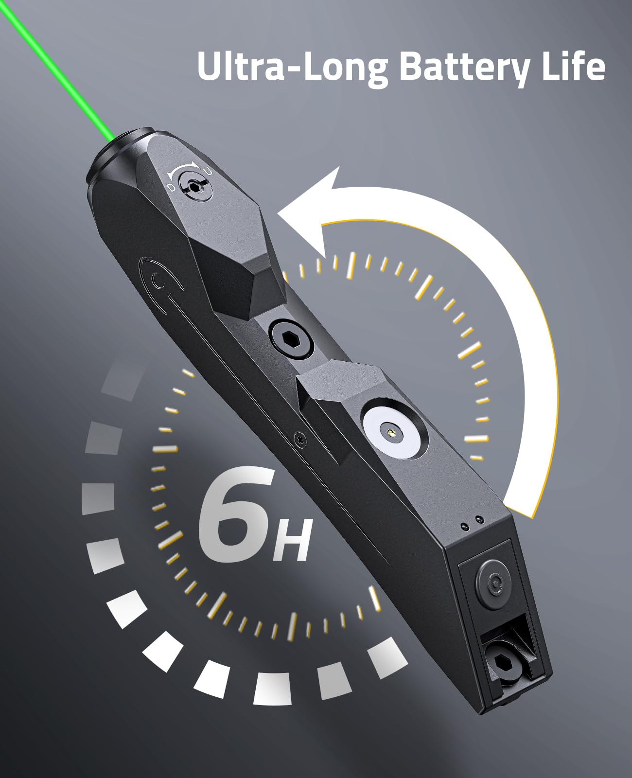 CVLIFE Green Laser Sight Compatible with M-Lok and Picatinny Rail, Tactical Laser Sight with Magnetic Rechargeable