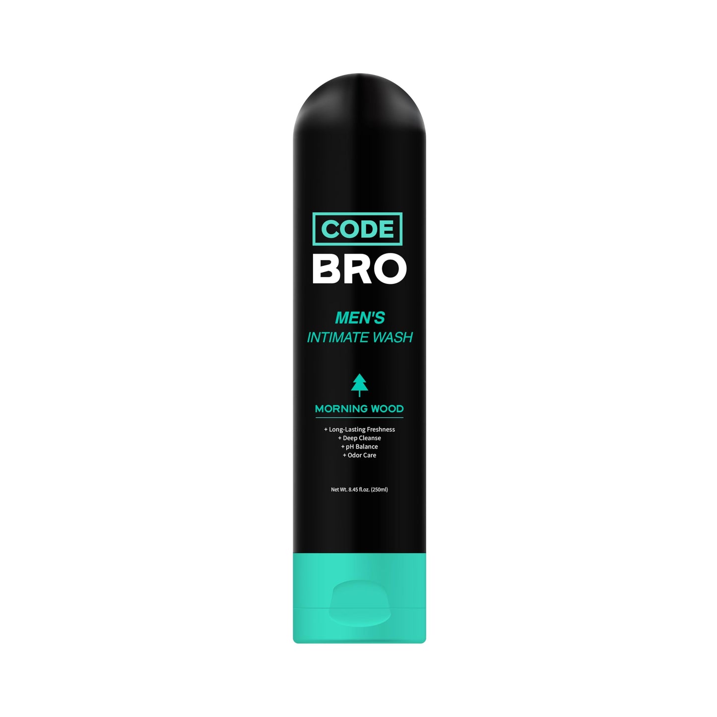 Code Bro Men's Intimate Wash Morning Wood - Shower Stuff for Men (250ml, 8.45 fl oz)