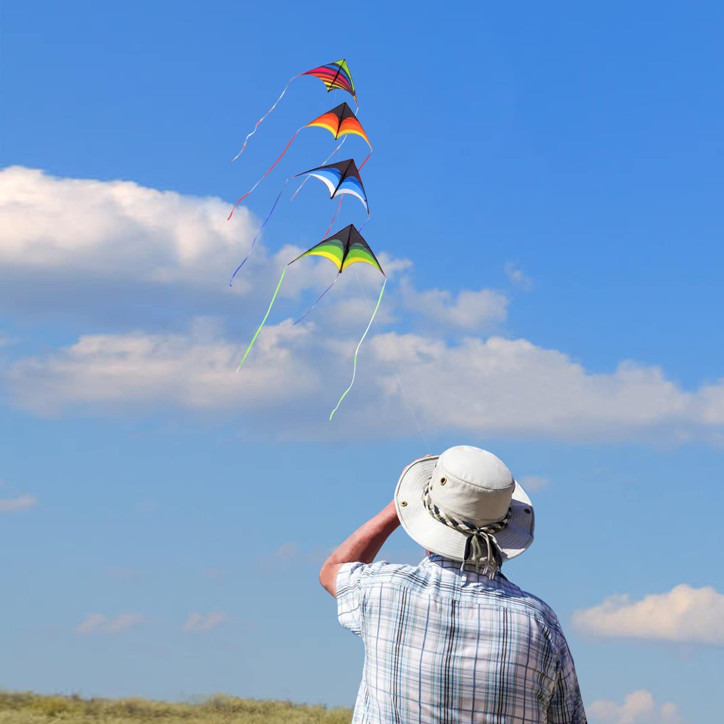 Delta Kites for Adults, Easy to Fly Kite, Best Kites (4 Pack Could be Stacked)