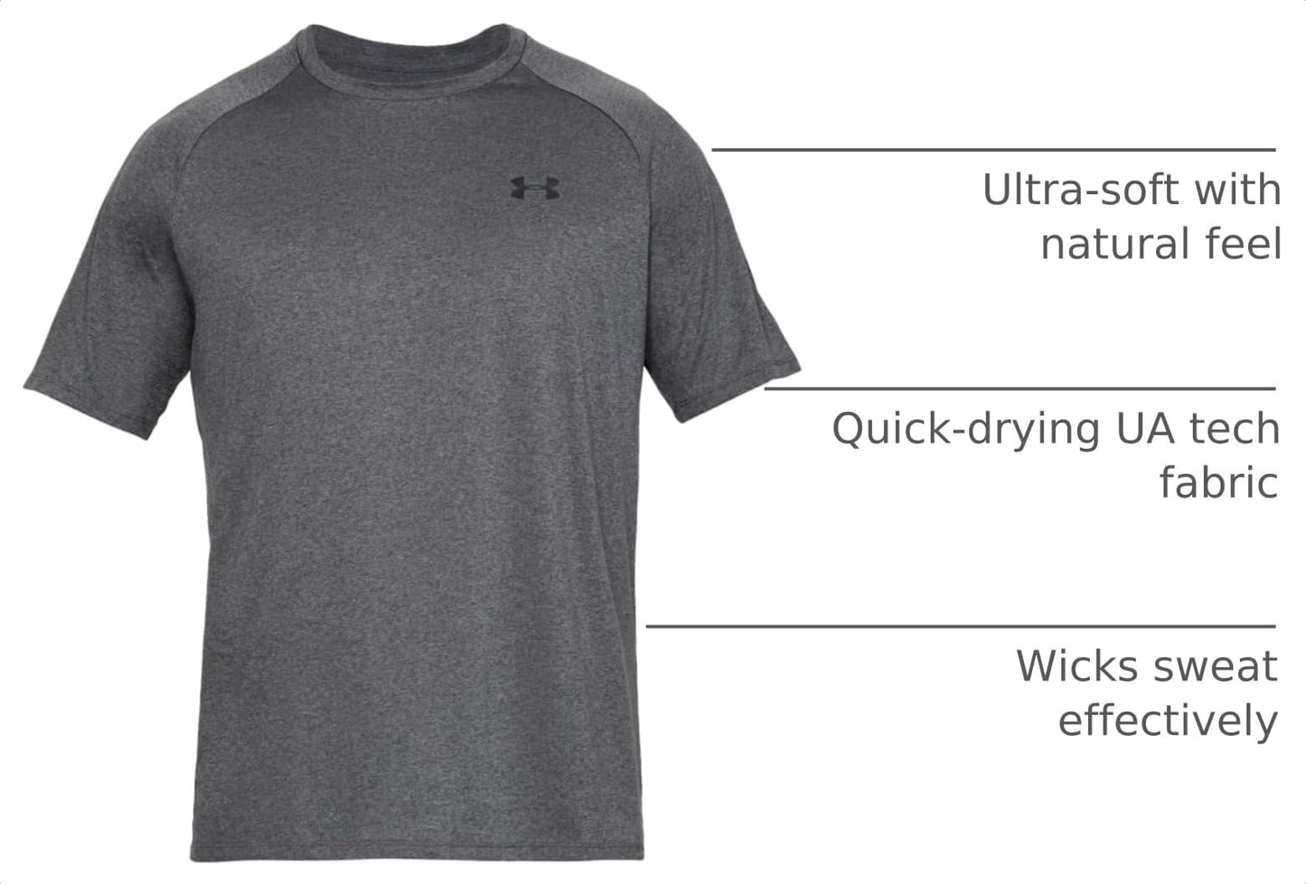 Under Armour Men's Tech 2.0 Short-Sleeve T-Shirt , Carbon Heather (090)/Black , 3X-Large Tall