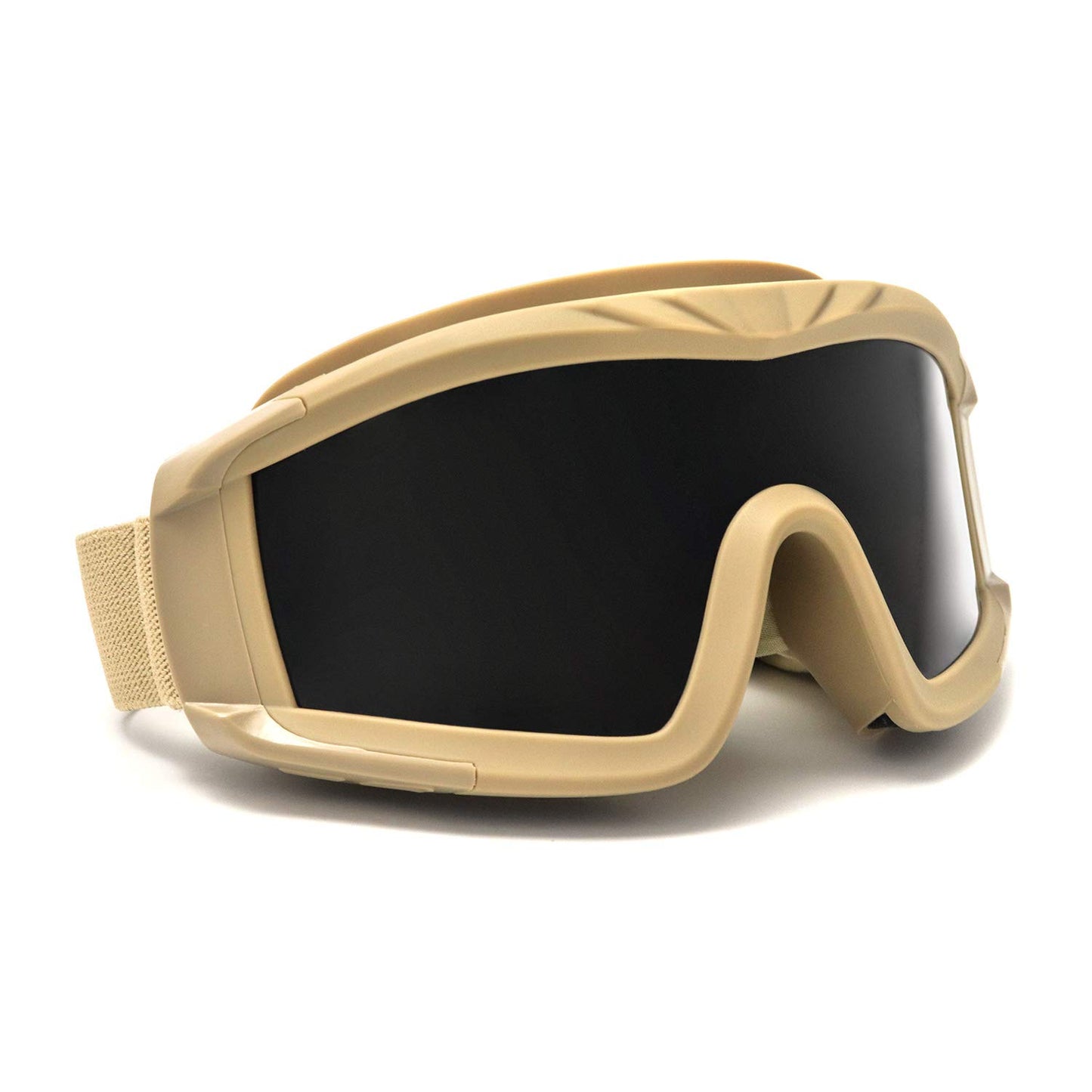 QWORK Airsoft Goggles, Outdoor Sports Military Airsoft Tactical Anti-Fog Goggles with 3 Interchangable Lens, UV Protection Shooting Glasses for Paintball Riding Cycling