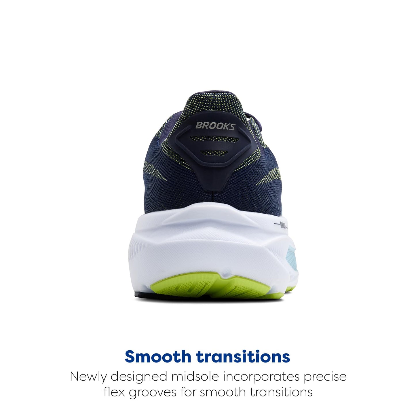 Brooks Men’s Ghost 17 Neutral Running Shoe - Peacoat/Lime/Blue - 11.5 Medium