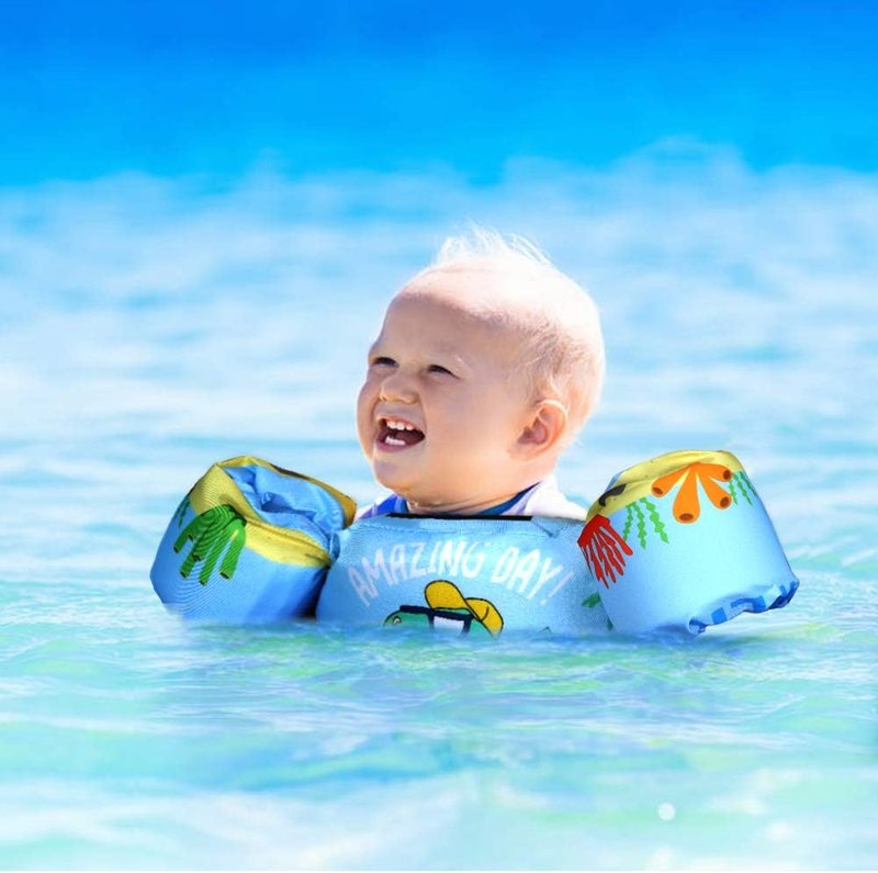 Toddler Swim Vest - Floaties for Kids 20-50+ lbs | Puddle & Beach Swimming Aid
