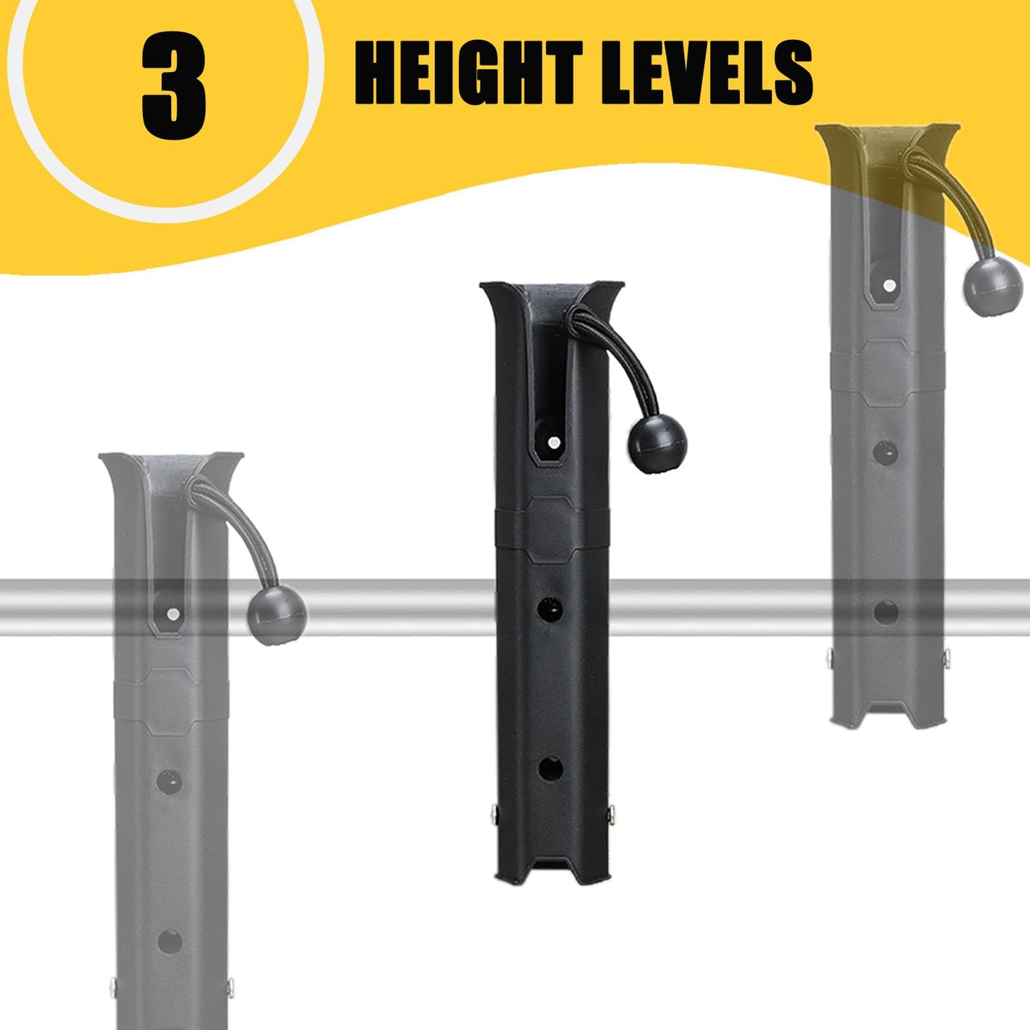 VEXPLO Bike Fishing Rod Holder for Bike Rack with Pole Mount Clamp (2 Pack)