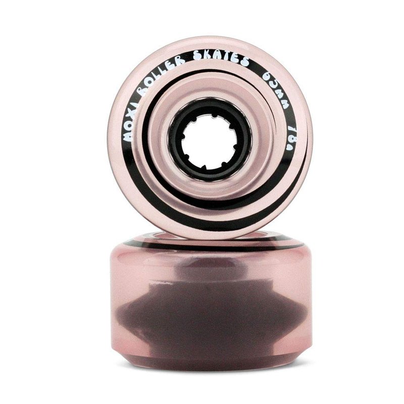Moxi Juicy - Outdoor Roller Skate Wheels - 4 Pack of 40mm x 65mm x 39mm 78A Wheels | Pink Frost