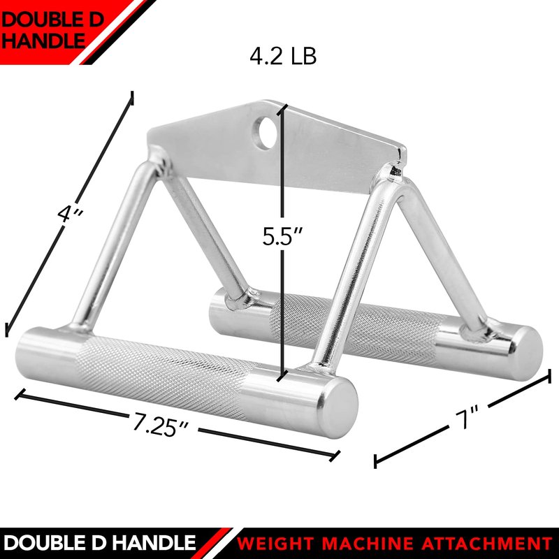 JFIT Cable Attachment, Double-D Row Handle
