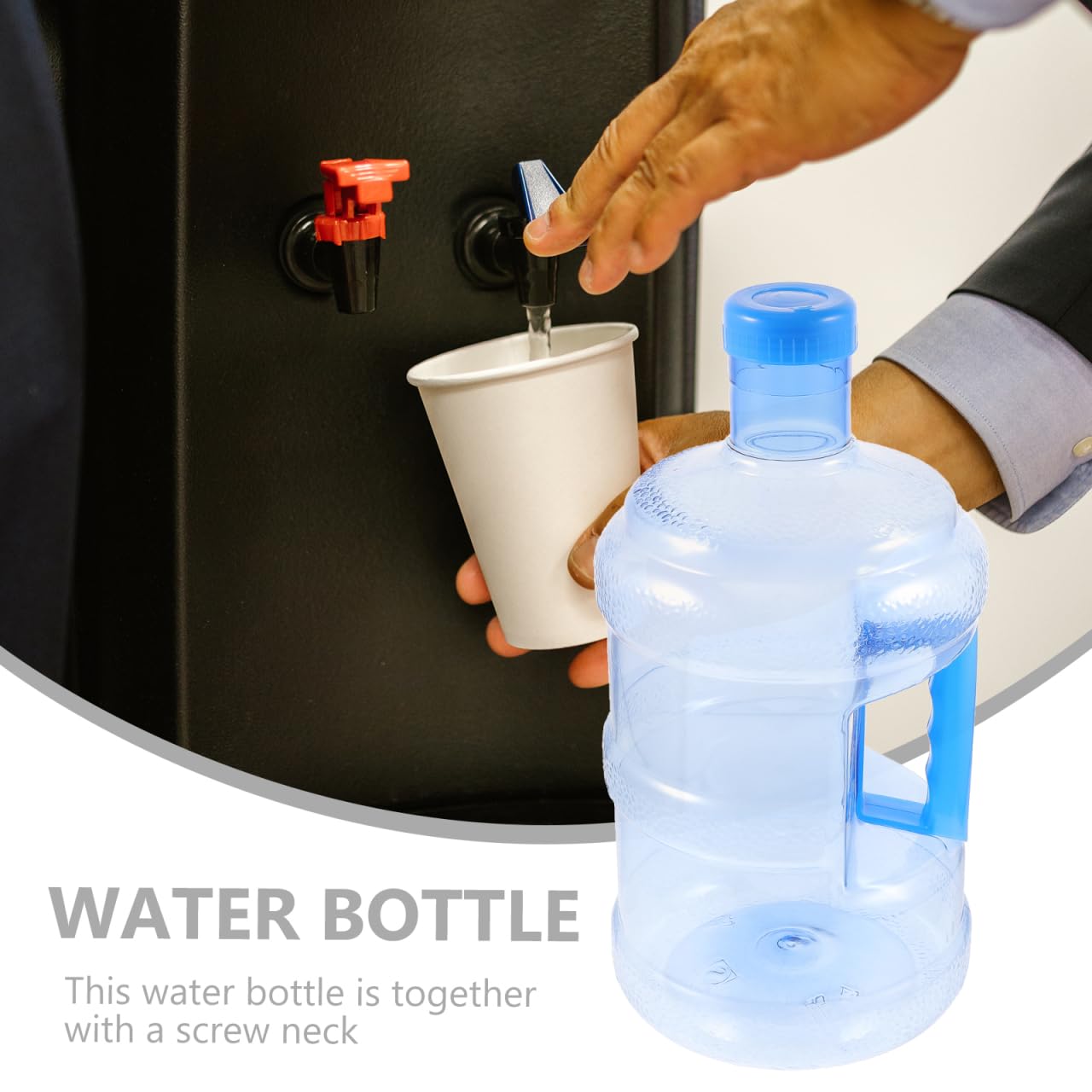 SEWACC Water Bottle 1.3 Gallon Water Containers Jug with Handle Large Reusable Motivational Jug for Camping Outdoor Sports Travel