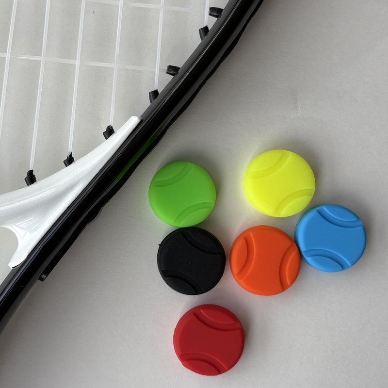Tennis Vibration Dampener Tennis Accessories,6PCS Tennis Ball Shape Silicone Dampener Shock Absorber Cute/Funny Tennis Supplier