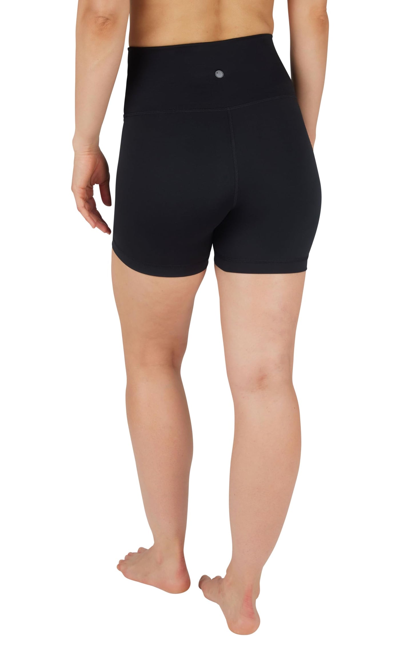 Yogalicious Womens High Waisted Biker Shorts Squat Proof Workout Yoga Short 5”, 7” 2 Pack - Purplehebe/Black 5" - Large