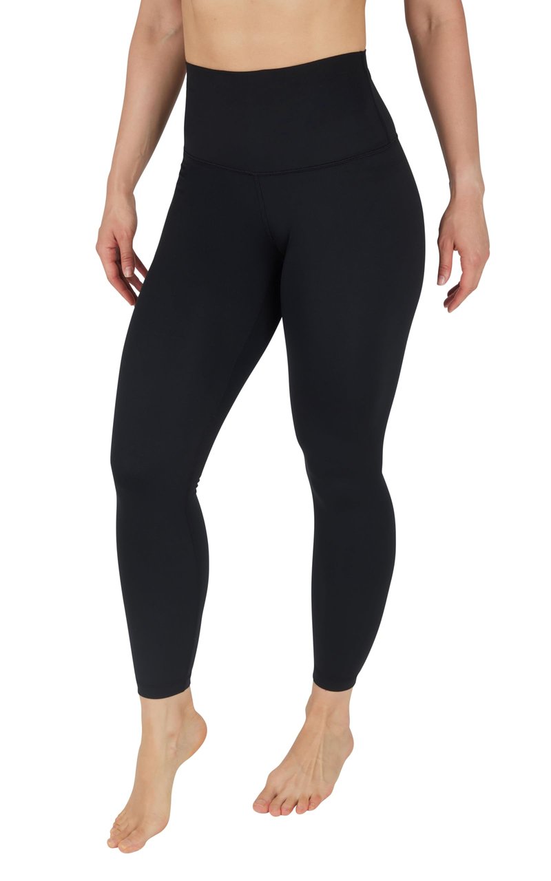 90 Degree By Reflex Womens Workout Pants High Waist Yoga 7/8 Legging - Absolute Black - Small