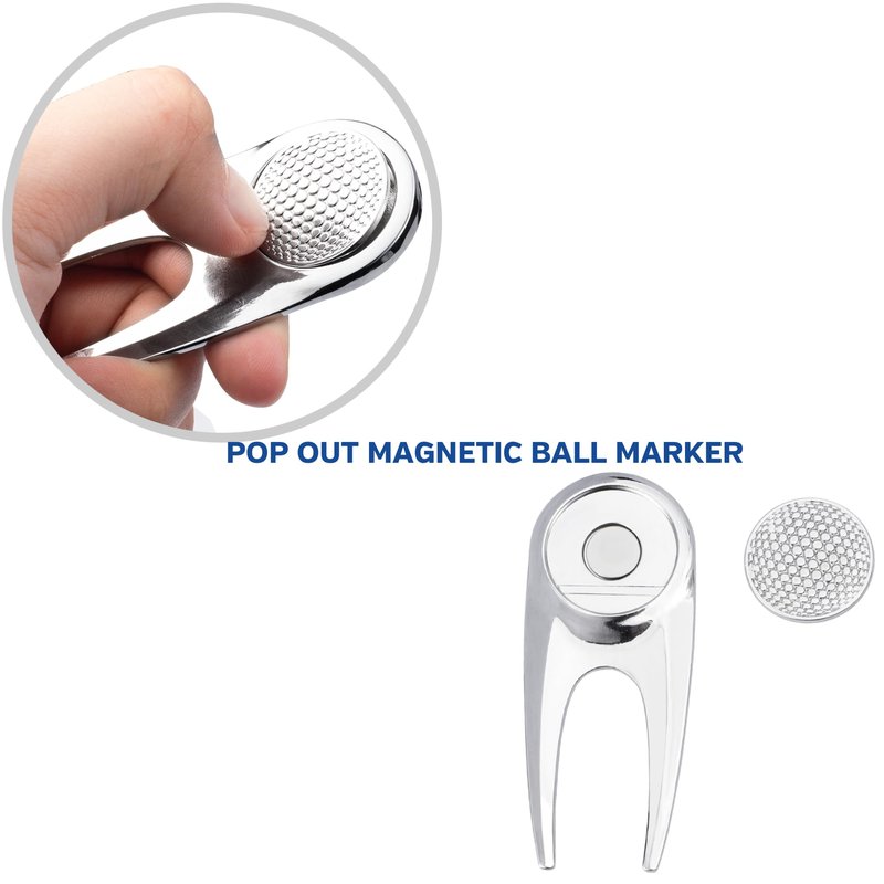 RE GOODS Golf Divot Repair Tool with Magnetic Golf Ball Marker (2 Pack) - Sleek Ergonomic Design, Durable and Long Lasting, Golf Accesories for Men and Women