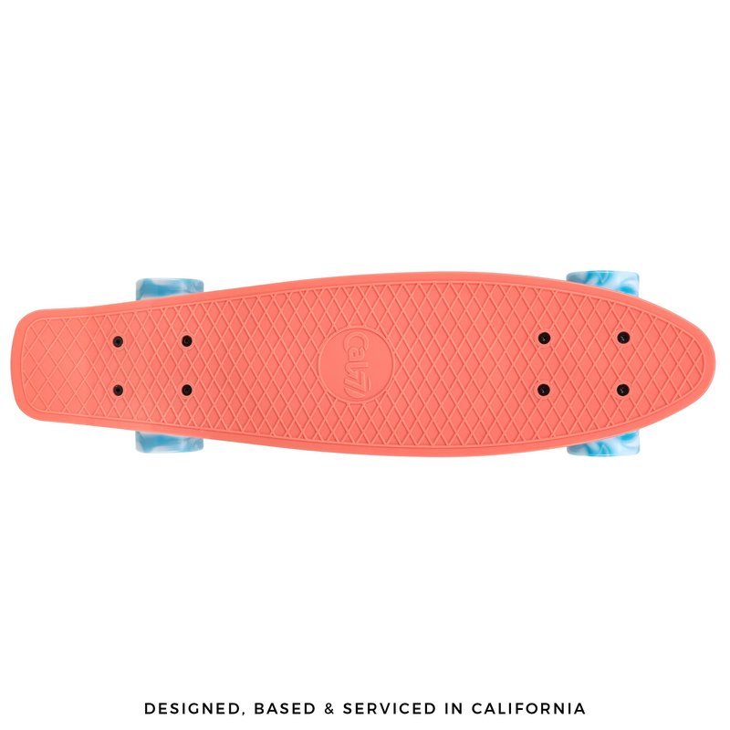 Cal 7 22.5-Inch Mini Cruiser Skateboard Swirl Wheels (Melrose)