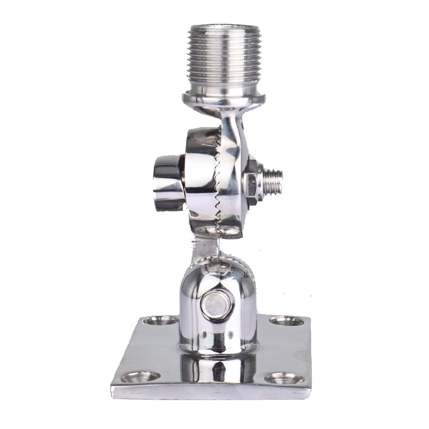 NovelBee Marine VHF Antenna Mount,316 Stainless Steel Antenna Adjustable Base Bracket Holder for Boats