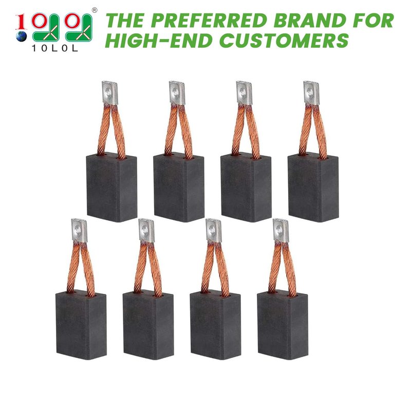 10L0L Golf Cart Starter Brush Kit Motor Brushes Set 3.7HP Fits Club Car DS L6 L8 8-Passenger, Replaces OEM# 102938601