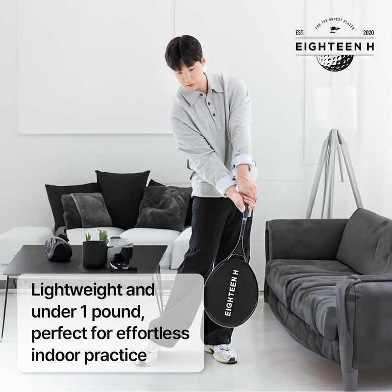 EIGHTEEN H Distance Racket Golf Swing Trainer Racket-Shaped Square Alignment Stick Lightweight Training Aid for Indoor Practice Equipment