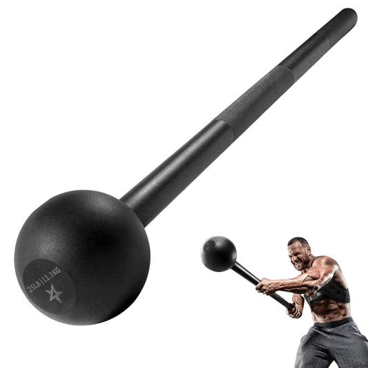 Yes4All Steel Mace Bell for Strength Training, Shoulder, Grips & Forearms Workouts - 25 Pounds