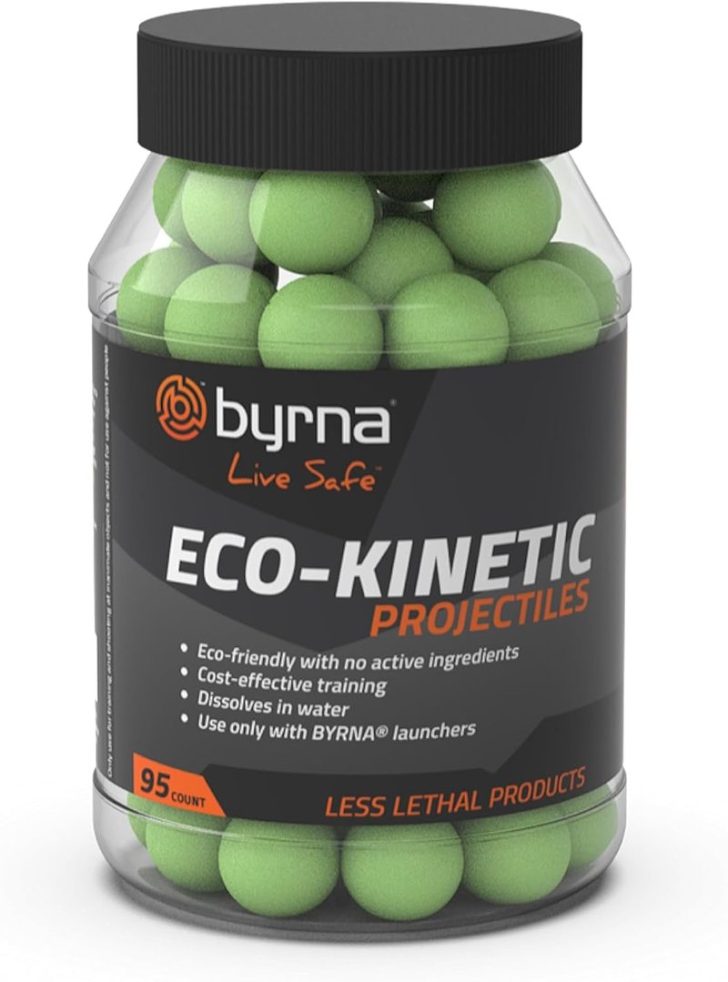 Byrna Eco-Kinetic Projectiles - Training Rounds with Visual Impact | Water Soluble, 0.68 Caliber