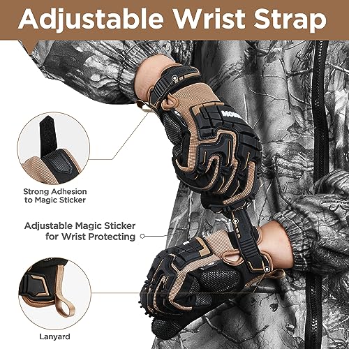 Mossy Oak Rubber Guard Tactical Gloves, Touch Screen Airsoft Gloves for Outdoor Hunting Motorcycle Climbing Paintball