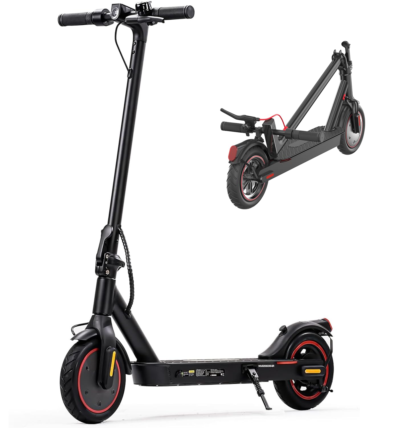 Electric Scooter, Oslich 500W Commuting Scooter, 18 MPH Top Speed, 21 Miles Range, Folding Electric Scooter with Bluetooth App, 8.5" Tires, Dual Braking System