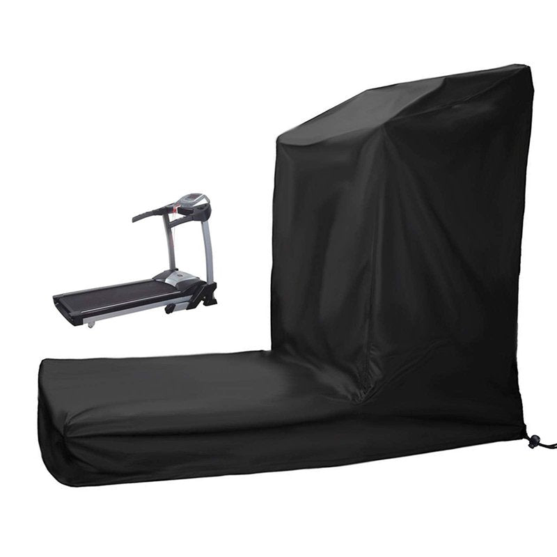 Iptienda Folding Treadmill Cover With Zipper - Dustproof and Waterproof for Exercise Sports Running Machine Equipment Indoor or Outdoor Use, Black - 81 W x 37" D x 67" H
