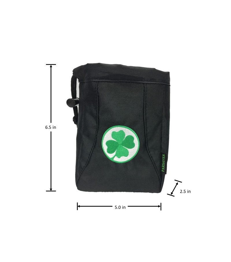 Players Clover Valuables Pouch - A Must Golf Accessories Bag - Safely Store Your Wallet Jewelry Watch Golf Tees Divot Tool and Golf Ball Markers (Green Clover)