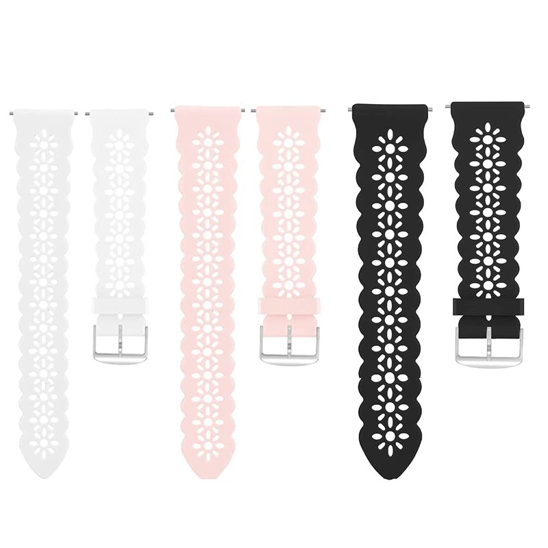Lamshaw Silicone Lace Replacement Straps Compatible with Garmin Bounce Smart Watch Band, One Size, Silicone, 1