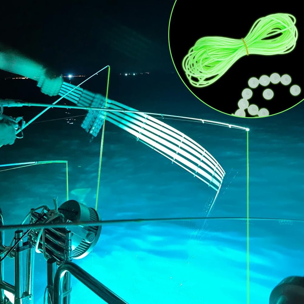 Luminous Fishing Beads & Luminous Tube Line Luminous Rigging Tube Fishings Angling Glow Tubing Tool for Fishing Rigs