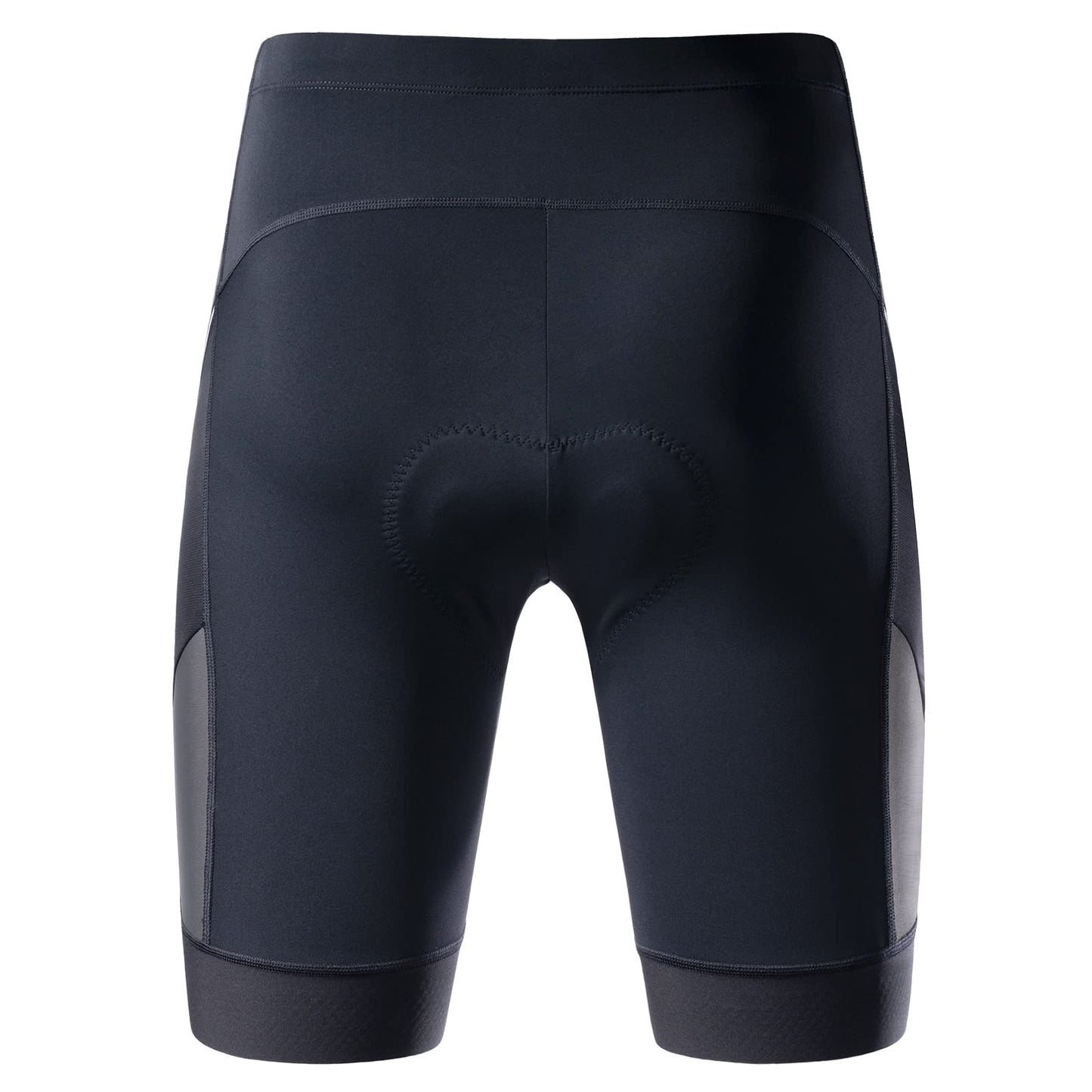 MY KILOMETRE Mens Triathlon Shorts with Adjustable Drawstring Easy Reach Leg Pockets Chamois for Long-Distance Tri Race (Pure-Black X-Large)