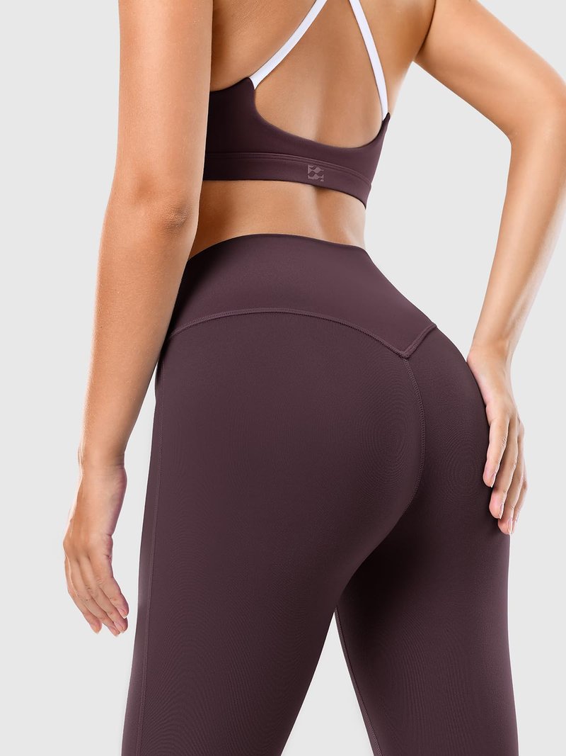 INNO MINT Work Out Yoga Sets for Women 2 Piece, No Front Seam Leggings & Camisole Tops Built-in Bra, Gym Pilates Active Wear Sets for Women