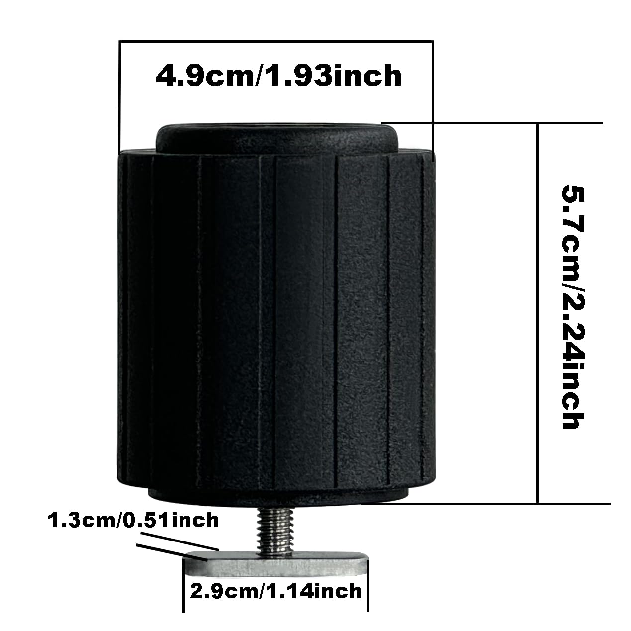 HiUmi 2 Pack Fishing Rod Holder with Track Mount Universal T-Shaped Screw Mounted on Rail for Kayak, Canoe, Fishing Boat (2Pack Rod Holders), Normal