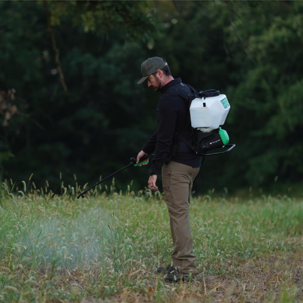 Hooyman Backpack Sprayer with 5 Spray Nozzles, 24V, 4 Gal, for Liquid Spraying, Land Management, and Lawncare