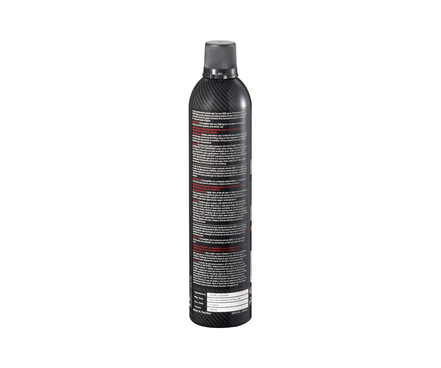 Lancer Tactical 560ml/18.9oz 14kg Powerful Green Gas High PSI G-1200 for Airsoft Pistol, Airsoft Rifle, Air Gun (Silicone Oil) -Pack of 3