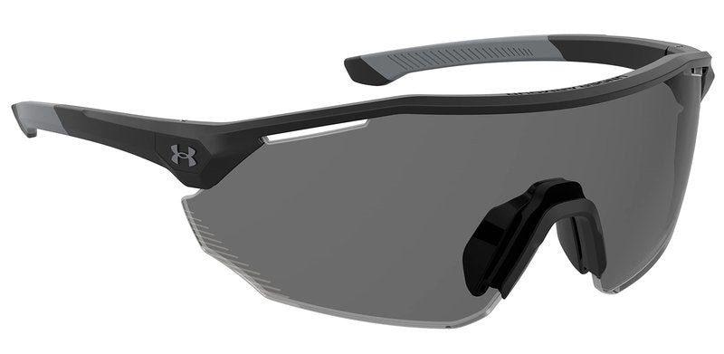 Under Armour 0011S UA Force 2 Wrap Sunglasses, Matte Black Frame w/ Gray Lenses