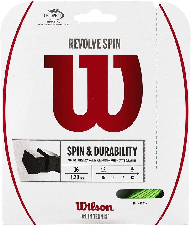 WILSON Revolve Spin 16 Tennis String - Set, Green