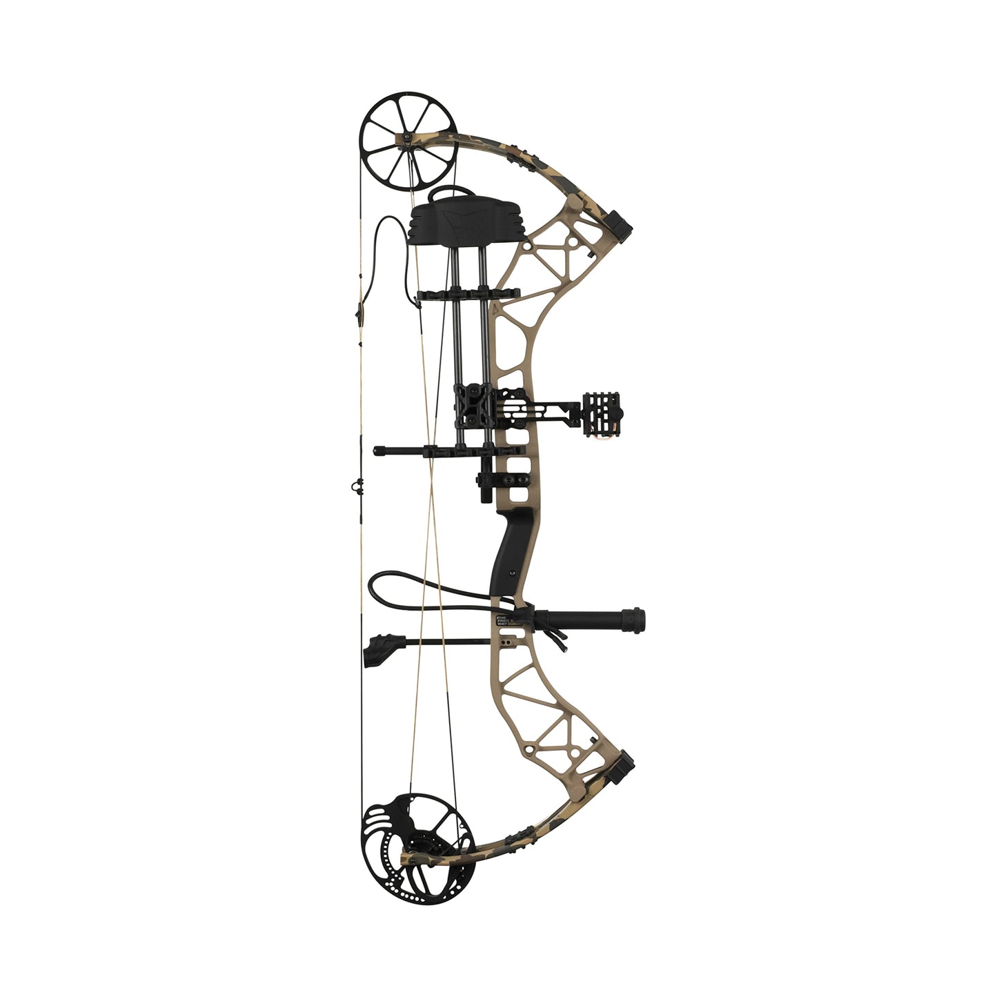 Bear Archery ADAPT Ready to Hunt Adult Compound Bow Package Designed by The Hunting Public, 60 lb. Draw Weight, Left Hand, Throwback Tan