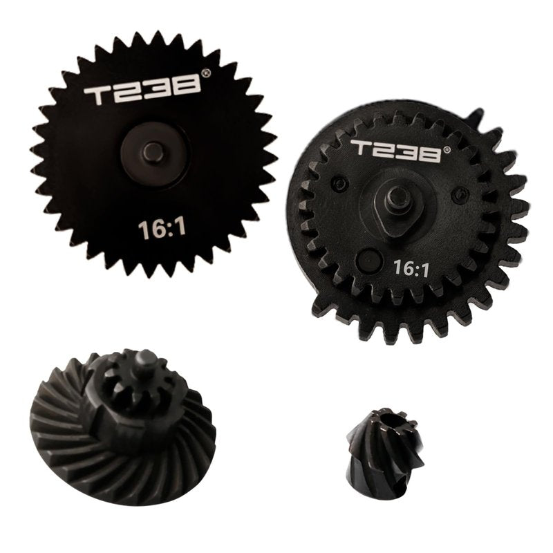 T238 Airsoft Spiral Gear Set - AEG V2 V3 Gearbox Upgrade Kit (16:1) for M4/AK/MP5/G36/P90-40Cr CNC Machined