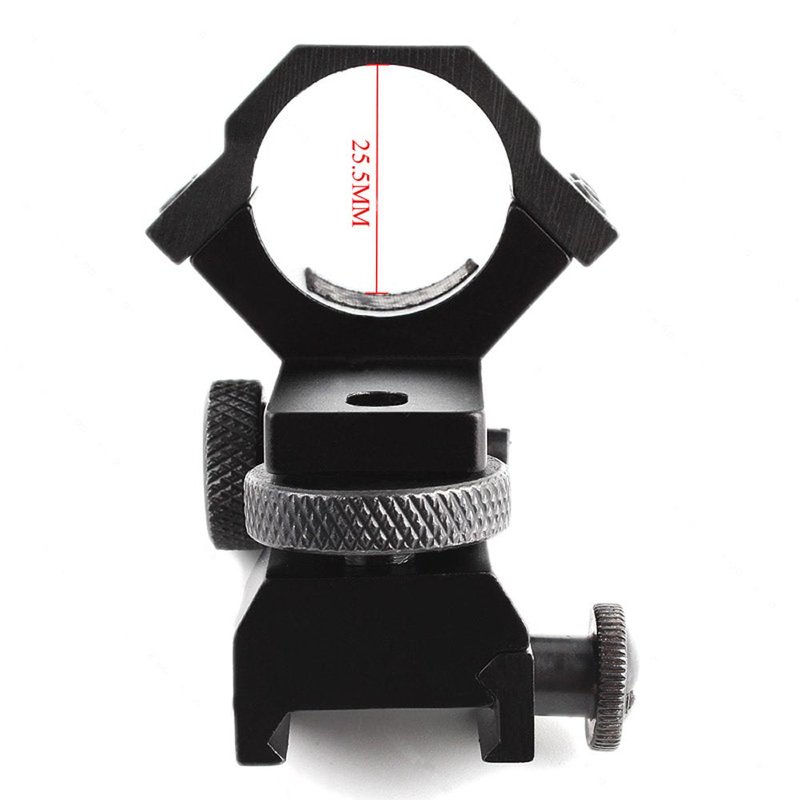 HIGOO Windage Elevation Adjustable Low Profile Scope Flashlight Laser Ring Mount, 1 Inch Barrel Clamp Adapter with 20mm Mount for Rifle Scope Torch Optics