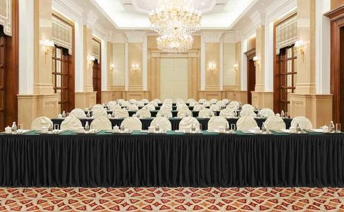 Partisky Black Polyester Table Skirt for Rectangle Tables 17ft, Wrinkle Resistant Pleated Ruffle Table Cloth for Banquet Wedding Trade Baby Shower Display Gift Dining Table