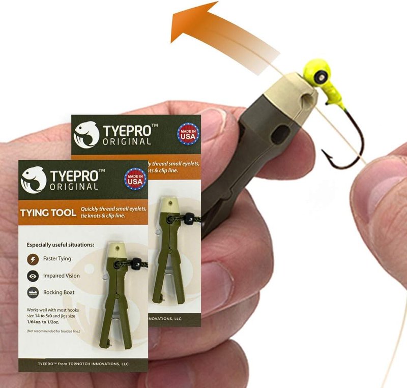 Fishing Knot Tying Tool - Easy Grip Line Threader & Clipper for Shaky Hands | Tackle Box Accessory
