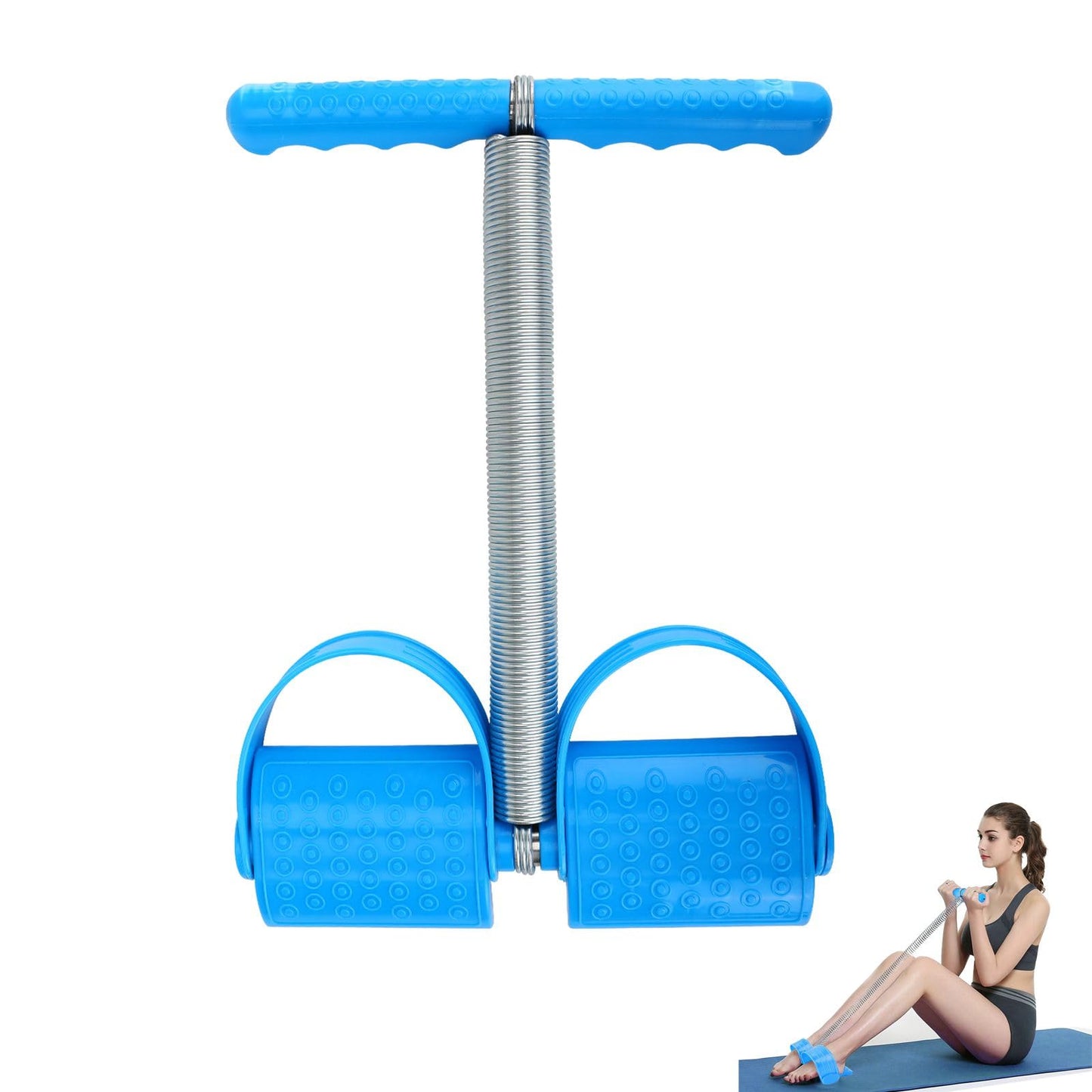 Get a Full-Body Workout at Home with The Pedal Puller Sit Up Exercise Equipment - Single Spring, Pedal Resistance Band with Handle for Arm, Abdominal, and Leg Exercise - Perfect for Your Home Gym