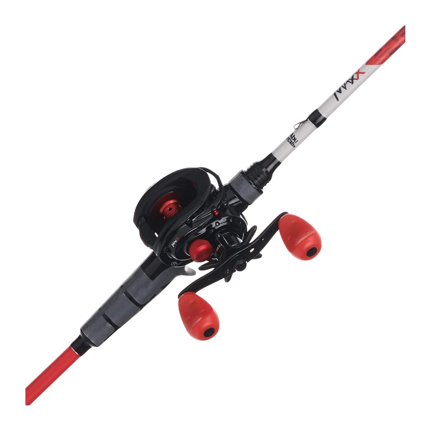 Abu Garcia 6’6” Max X Fishing Rod and Reel Baitcast Combo, 4+1 Ball Bearings with Lightweight Graphite Frame & Sideplates, Aluminum Handle