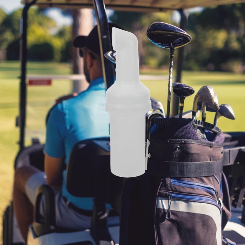 ULTECHNOVO Golf Cart Sand Bottle 14.37 Inch Hanging Sand Container with Holder for Golf Cart Accessories Universal Fit Easy Installation for Course Practice