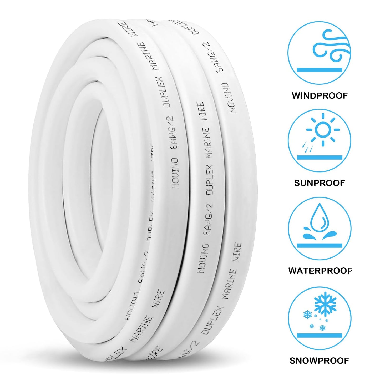 6 Gauge Marine Wire Duplex Marine Grade Wire,6 AWG 15ft Tinned Copper Boat Electrical Cable for Boat/Automotive/RV/Camper Outdoor Use