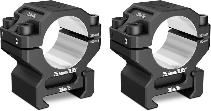 7075 Aluminum Scope Rings - High Precision Picatinny Mounts | Medium/High/Low Profile Options