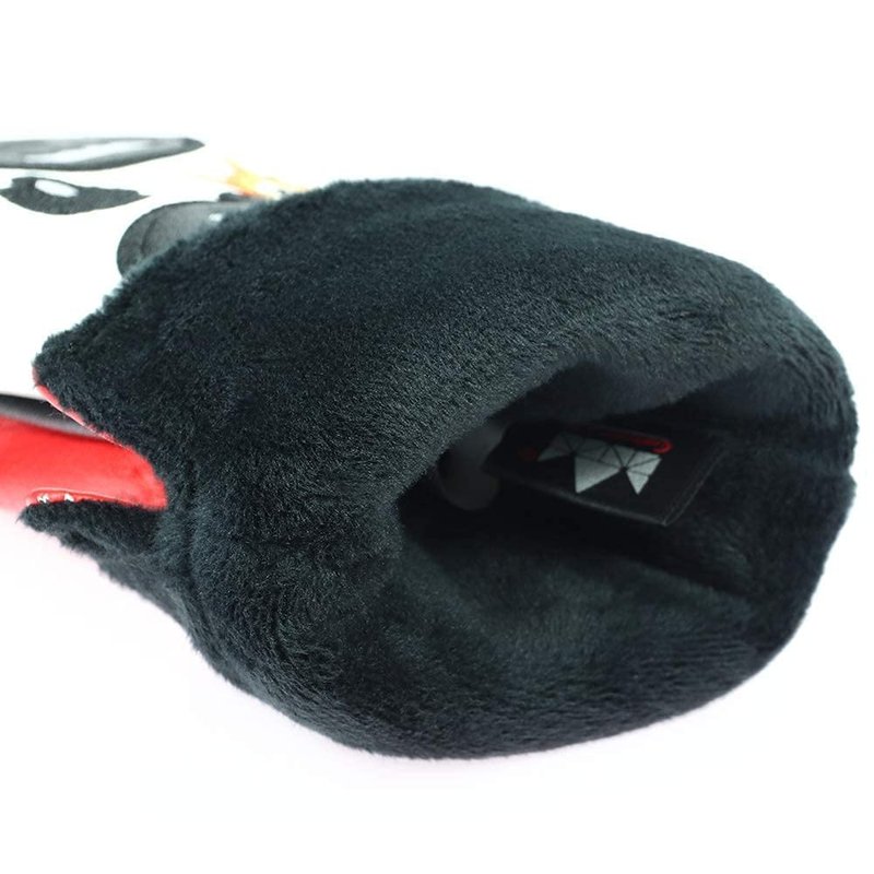 Craftsman Golf Driver Headcover Embroidery Bomb, Red and White PU Leather Golf Head Covers Driver #1 Fits Up to 460cc