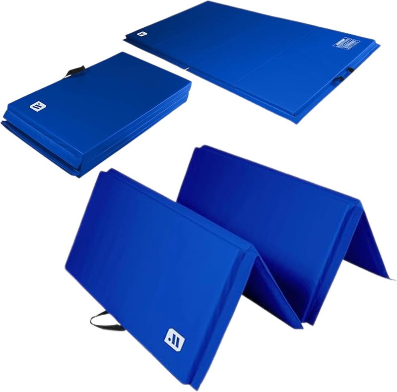 Premium Fitness & Exercise Mat - 4 ft x 8 ft x 2 in | Lightweight, Foldable Home Gym Mat for Yoga & Pilates