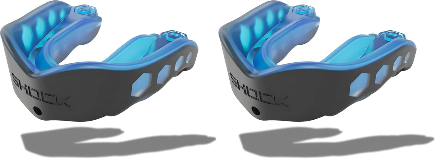 Shock Doctor Mouth Guard - Heavy Duty Sports Protection for Hockey, Lacrosse & More | Custom Fit, Pack of 2